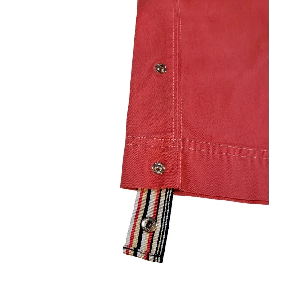 Nike Womens Trouser Pants‎ S Red Drawstring Waist Flat Front Mid Rise Pockets